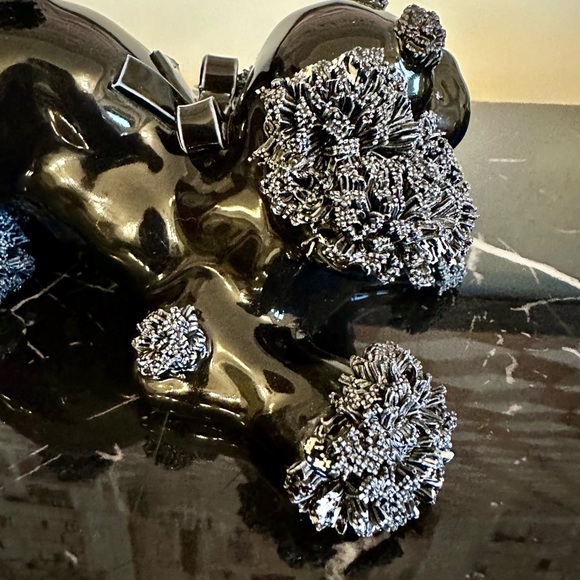 Pair of Arnart Black Spaghetti Poodles Vintage Collectible Handmade in Japan - Picture 9 of 15